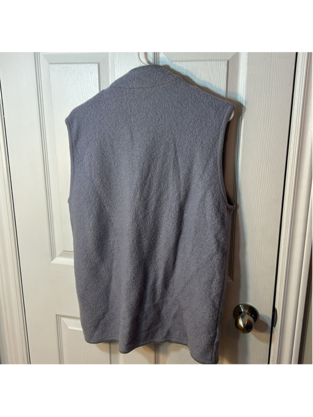 Vintage Haggar Wool Sweater Vest Large Purplish Gray - Picture 6 of 6